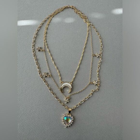 boho layered necklace A729 - Picture 2 of 3